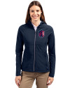 St. Louis City SC Cutter & Buck Adapt Eco Knit Hybrid Recycled Womens Full Zip Jacket Navy Blue Front Thumbnail Image