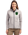 Austin FC - Cutter & Buck Adapt Eco Knit Hybrid Recycled Womens Full Zip Jacket Polished Medium Gray Front Thumbnail Image