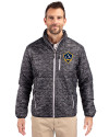 LA Galaxy Cutter & Buck Rainier PrimaLoft® Mens Eco Insulated Full Zip Printed Puffer Jacket Black Front Thumbnail Image