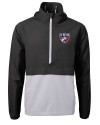 FC Dallas Cutter & Buck Charter Eco Recycled Mens Anorak Jacket Black/Polished Mannequin Thumbnail Image