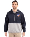 FC Cincinnati Cutter & Buck Charter Eco Recycled Mens Anorak Jacket Navy Blue/Polished Front Thumbnail Image