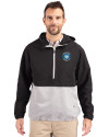 Charlotte FC Cutter & Buck Charter Eco Recycled Mens Anorak Jacket Black/Polished Front Thumbnail Image