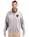 LA Galaxy Cutter & Buck Charter Eco Recycled Mens Full-Zip Jacket Polished Medium Gray Front Thumbnail Image