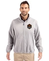 Houston Dynamo FC Cutter & Buck Charter Eco Recycled Mens Full-Zip Jacket Polished Medium Gray Front Thumbnail Image