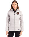 Atlanta United FC - Cutter & Buck Evoke Hybrid Softshell Recycled Full Zip Womens Hooded Jacket CONCRETE Front Thumbnail Image