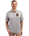 Real Salt Lake Cutter & Buck Forge Eco Double Stripe Stretch Recycled Mens Big &Tall Polo Polished/White Front Thumbnail Image