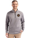 Atlanta United FC - Cutter & Buck Peshastin Fleece Recycled Mens Half Zip Pullover Elemental Grey Heather Front Thumbnail Image