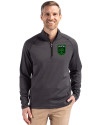 Austin FC - Cutter & Buck Peshastin Fleece Recycled Mens Half Zip Pullover Black Heather Front Thumbnail Image