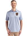 Real Salt Lake Cutter & Buck Pike Eco Diamond Dot Print Recycled Mens Polo Navy Blue Front Thumbnail Image