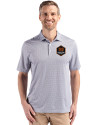 Houston Dynamo FC Cutter & Buck Pike Eco Diamond Dot Print Recycled Mens Polo Black Front Thumbnail Image
