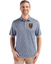 Real Salt Lake Cutter & Buck Pike Eco Flora Print Recycled Mens Polo Navy Blue Front Thumbnail Image
