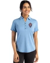 Colorado Rapids Cutter & Buck Forge Eco Stretch Recycled Womens Short Sleeve Polo Dark Atlas Heather Front Thumbnail Image