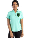 Austin FC - Cutter & Buck Forge Eco Stretch Recycled Womens Short Sleeve Polo Fresh Mint Heather Front Thumbnail Image
