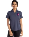 St. Louis City SC Cutter & Buck Forge Eco Stretch Recycled Womens Short Sleeve Polo Dark Navy Blue Heather Front Thumbnail Image