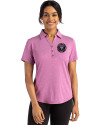 Inter Miami CF Cutter & Buck Forge Eco Stretch Recycled Womens Short Sleeve Polo Gelato Heather Front Thumbnail Image