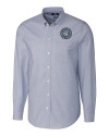 New York City FC Cutter & Buck Stretch Oxford Mens Long Sleeve Dress Shirt Light Blue Mannequin Thumbnail Image