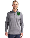 Austin FC - Cutter & Buck Traverse Stretch Eco Stripe Quarter Zip Mens Pullover Elemental Grey Front Thumbnail Image