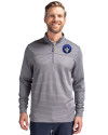 CF Montréal Cutter & Buck Traverse Stretch Eco Stripe Quarter Zip Mens Pullover Elemental Grey Front Thumbnail Image