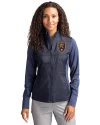 Real Salt Lake Cutter & Buck Stealth Hybrid Quilted Womens Full Zip Windbreaker Jacket Liberty Navy Front Thumbnail Image