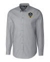 LA Galaxy Cutter & Buck Stretch Oxford Mens Big and Tall Long Sleeve Dress Shirt Charcoal Mannequin Thumbnail Image
