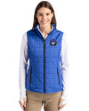 CF Montréal Cutter & Buck Rainier PrimaLoft® Womens Eco Insulated Full Zip Puffer Vest Royal Front Thumbnail Image