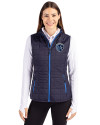 Sporting Kansas City Cutter & Buck Rainier PrimaLoft® Womens Eco Insulated Full Zip Puffer Vest Dark Navy Front Thumbnail Image