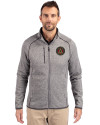 Atlanta United FC - Cutter & Buck Mainsail Sweater-Knit Mens Full Zip Jacket Polished Heather Front Thumbnail Image