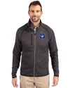 CF Montréal Cutter & Buck Mainsail Sweater-Knit Mens Full Zip Jacket Charcoal Heather Front Thumbnail Image