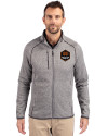 Houston Dynamo FC Cutter & Buck Mainsail Sweater-Knit Mens Full Zip Jacket Polished Heather Front Thumbnail Image