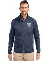 Chicago Fire FC Cutter & Buck Mainsail Sweater-Knit Mens Full Zip Jacket Liberty Navy Heather Front Thumbnail Image