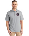 Inter Miami CF Cutter & Buck Virtue Eco Pique Recycled Mens Big and Tall Polo Polished Medium Gray Front Thumbnail Image