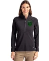 Austin FC - Cutter & Buck Adapt Eco Knit Stretch Recycled Womens Half Zip Pullover Black Front Thumbnail Image