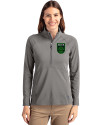 Austin FC - Cutter & Buck Adapt Eco Knit Stretch Recycled Womens Half Zip Pullover Elemental Grey Front Thumbnail Image