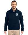 Chicago Fire FC Cutter & Buck Cascade Eco Sherpa Fleece Mens Big & Tall Quarter Zip Jacket Navy Blue Front Thumbnail Image
