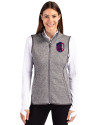 St. Louis City SC Cutter & Buck Mainsail Sweater Knit Womens Full Zip Vest Polished Heather Front Thumbnail Image
