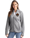 Houston Dynamo FC Cutter & Buck Mainsail Sweater-Knit Womens Full Zip Jacket Polished Heather Front Thumbnail Image