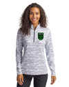 Austin FC - Cutter & Buck Traverse Stretch Eco Camo Print Quarter Zip Womens Pullover Charcoal Front Thumbnail Image
