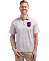 St. Louis City SC Cutter & Buck Virtue Eco Pique Micro Stripe Recycled Mens Big & Tall Polo Polished/White Front Thumbnail Image