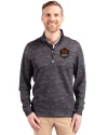 Houston Dynamo FC Cutter & Buck Traverse Stretch Eco Camo Print Quarter Zip Mens Big and Tall Pullover Black Front Thumbnail Image