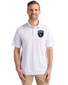 San Jose Earthquakes Cutter & Buck Virtue Eco Pique Recycled Mens Polo White Front Thumbnail Image