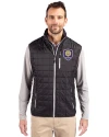 Orlando City SC Cutter & Buck Rainier PrimaLoft® Mens Eco Insulated Full Zip Puffer Vest Black Front Thumbnail Image