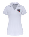 FC Dallas Cutter & Buck Daybreak Eco Recycled Womens V-neck Polo White Mannequin Thumbnail Image