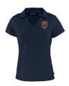 Real Salt Lake Cutter & Buck Daybreak Eco Recycled Womens V-neck Polo Navy Blue Mannequin Thumbnail Image