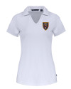 Real Salt Lake Cutter & Buck Daybreak Eco Recycled Womens V-neck Polo White Mannequin Thumbnail Image