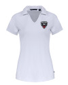D.C. United Cutter & Buck Daybreak Eco Recycled Womens V-neck Polo White Mannequin Thumbnail Image