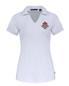Toronto FC Cutter & Buck Daybreak Eco Recycled Womens V-neck Polo White Mannequin Thumbnail Image