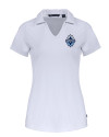 Vancouver Whitecaps FC Cutter & Buck Daybreak Eco Recycled Womens V-neck Polo White Mannequin Thumbnail Image