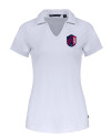 St. Louis City SC Cutter & Buck Daybreak Eco Recycled Womens V-neck Polo White Mannequin Thumbnail Image