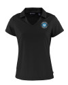 Charlotte FC Cutter & Buck Daybreak Eco Recycled Womens V-neck Polo Black Mannequin Thumbnail Image