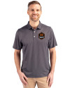 Houston Dynamo FC Cutter & Buck Pike Eco Symmetry Print Stretch Recycled Mens Big & Tall Polo Black/White Front Thumbnail Image